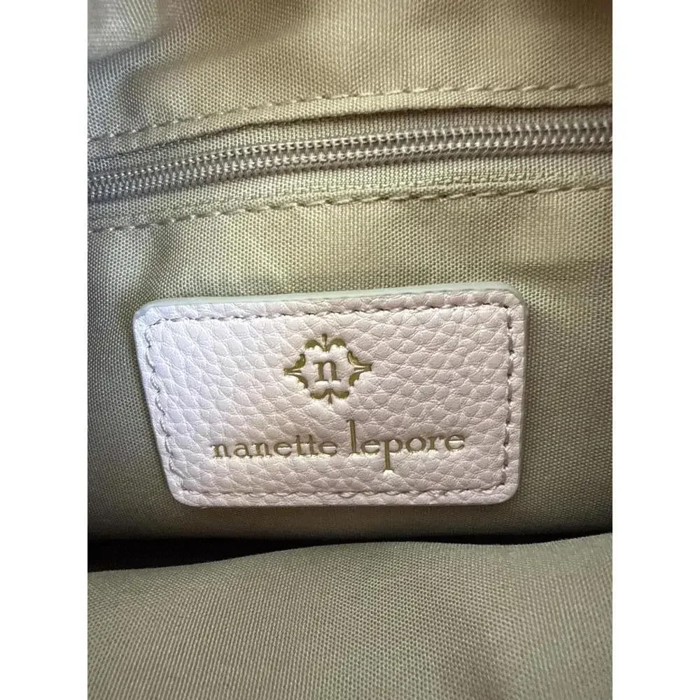 Nanette Lepore Pink & Gold Faux Zip Close Leather Compact Shoulder Bag - Picture 3 of 8